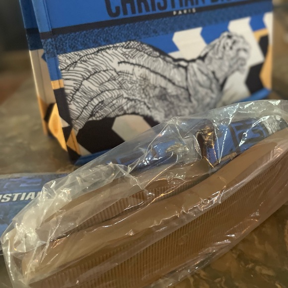 Used large blue purse. New size 9 slides and wallet. - Picture 9 of 11